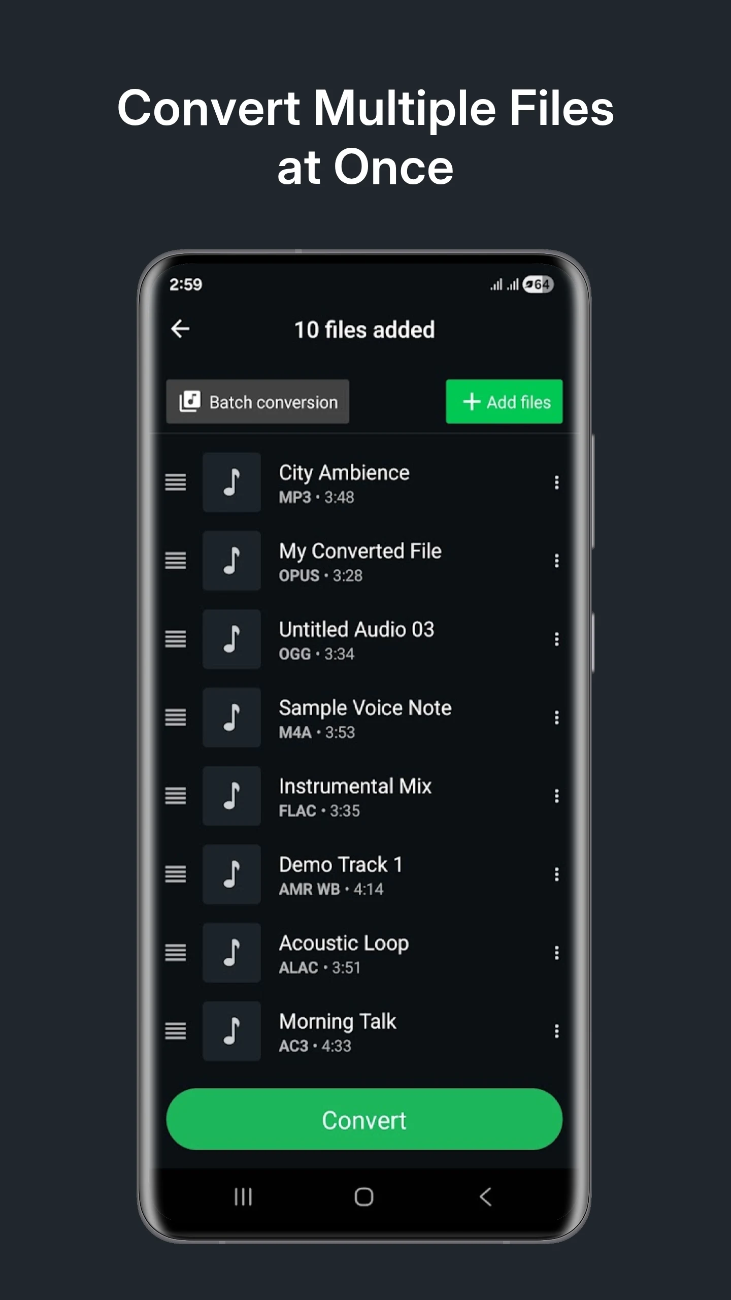 Audio Converter (MP3 AAC OPUS) screenshot