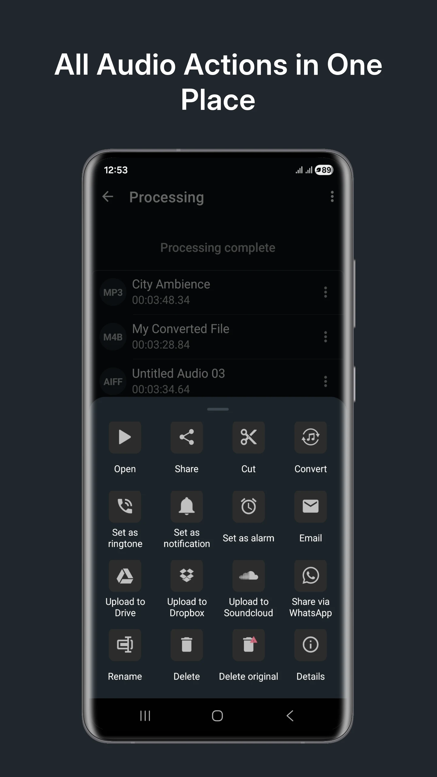 Audio Converter (MP3 AAC OPUS) screenshot